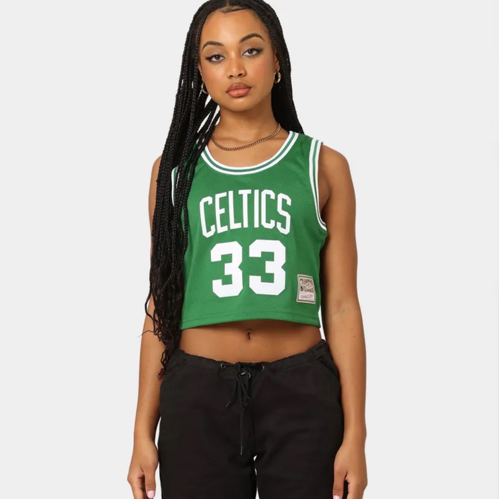 Boston Celtics Women’s Cropped Jersey Larry Bird